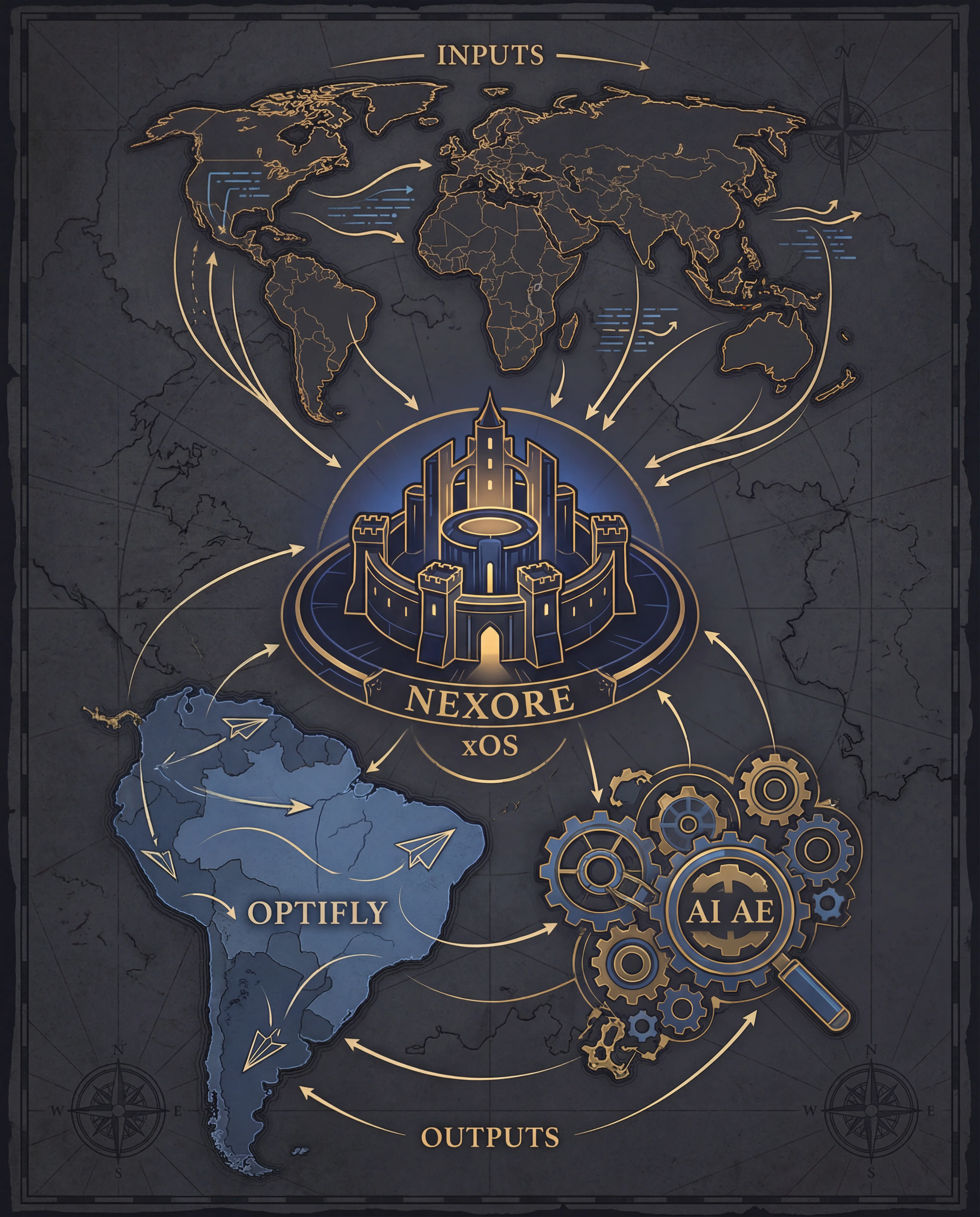 Generated matte Nexore systems map mobile