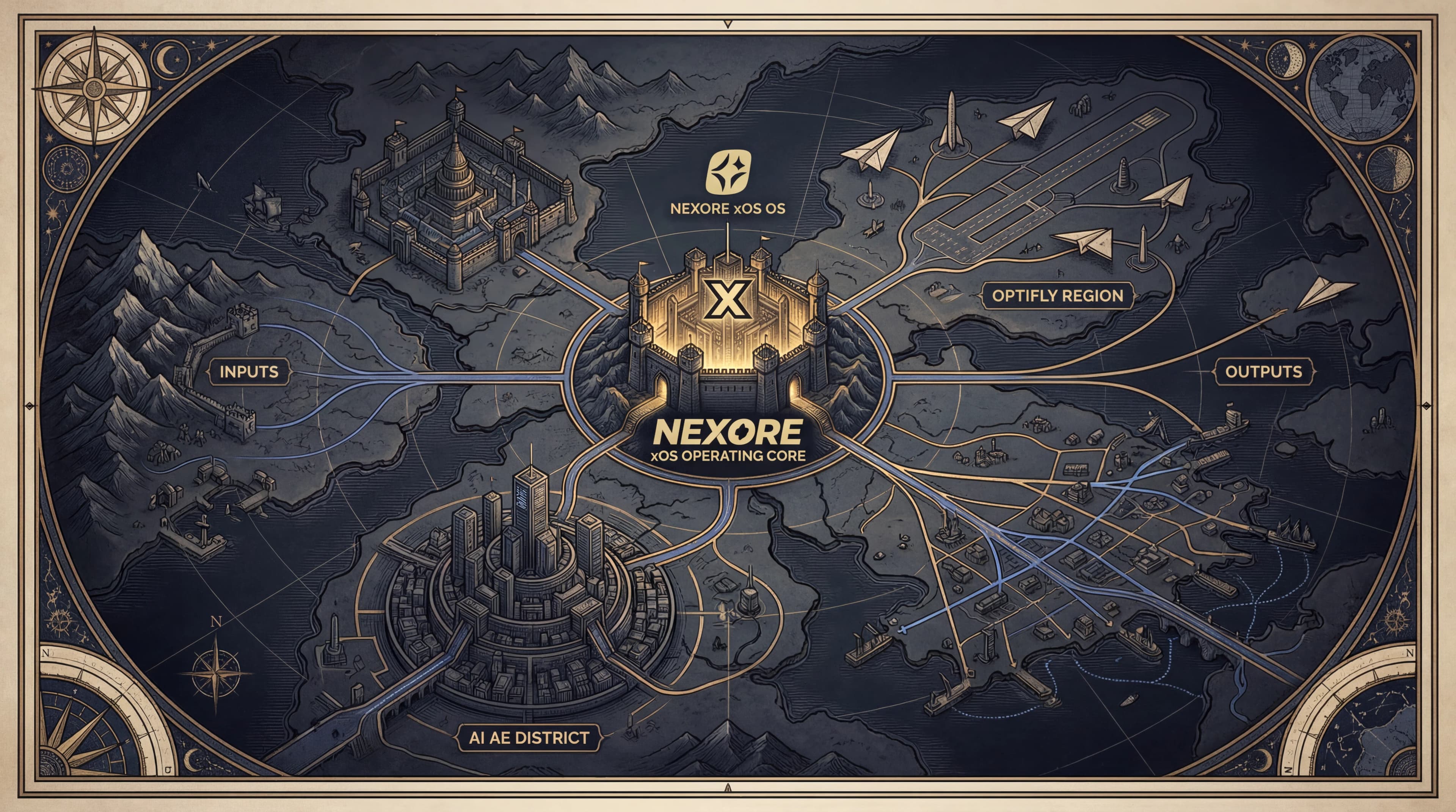 Generated matte Nexore systems map