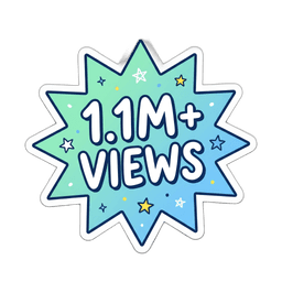1.1M+ views sticker