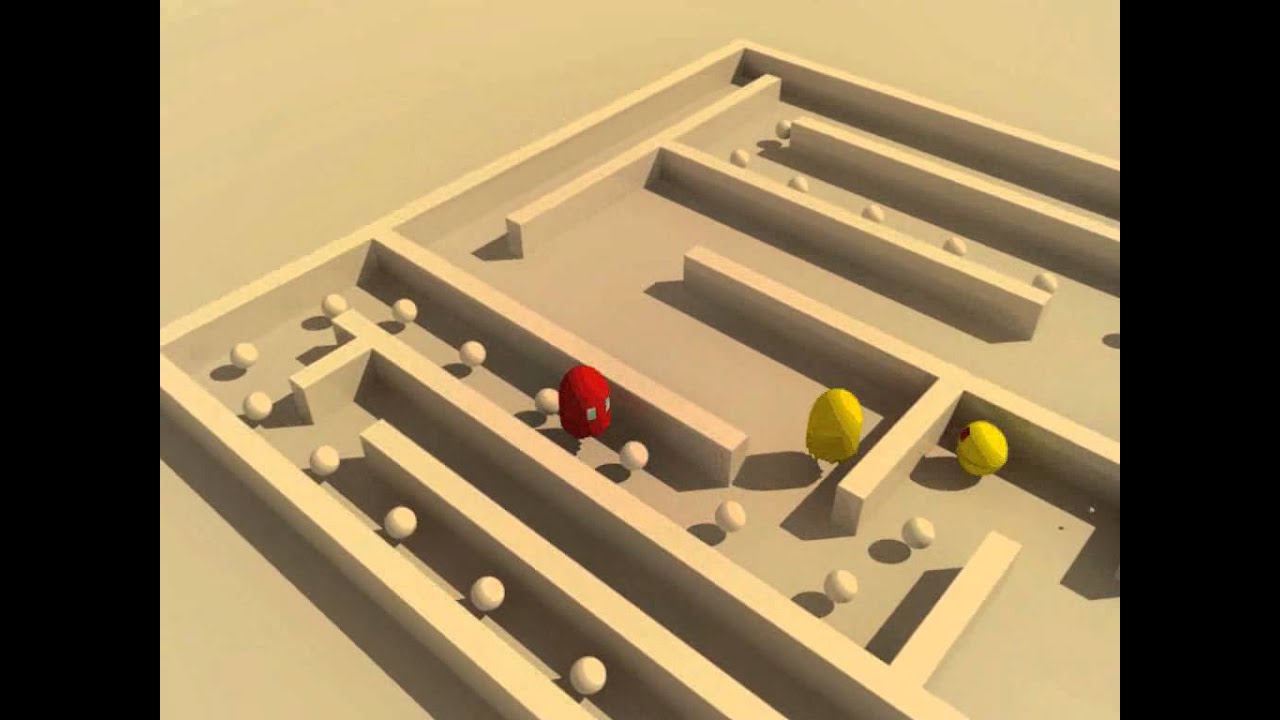 Early PacMan 3D animation artifact